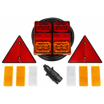 ZESTAW LAMP LED PRZYCZEP LAMPY TYLNE ODBLASK 7PIN